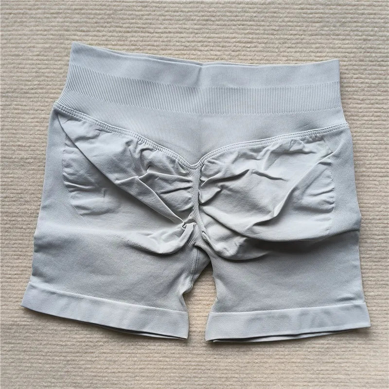 Women’s Gym Impact Running Shorts — Seamless Scrunch Butt Biker & Yoga Athletic Leggings