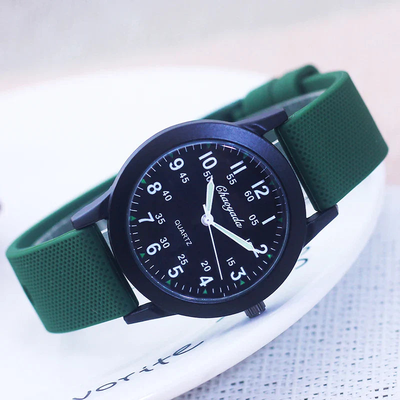 Children's 60-Minute Scale Quartz Wristwatch - Silicone Strap Watch for Boys & Girls, Junior High & Elementary School Exam Watch