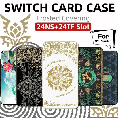 Game Card Case for NS Switch OLED Lite – Protective Storage Box with 24 Card Slots, Tears of the Kingdom Style