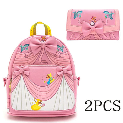Stitch Luau Cosplay Double Strap Shoulder Bag – Women’s Beach Backpack & Wallet Purse