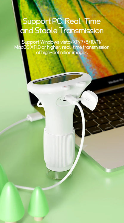 2.0 Inch Mini Pocket Microscope - 1000X Handheld Kids Science Experiment Tool, Outdoor STEM Toy for Children