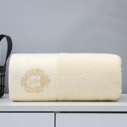 1/5/10PCS Cotton Towels Set – Hand Face Bath Towels 35x75cm & 70x140cm Soft Absorbent Sports Gift Towels Blue White