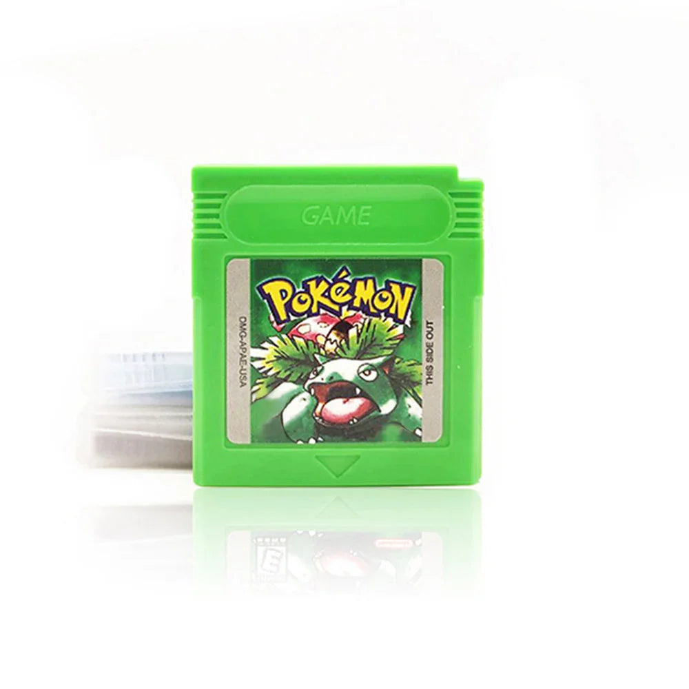 Pokémon GBC 16-Bit Game Cartridges – Red, Blue, Crystal, Gold, Silver, Green & Yellow for Game Boy Color