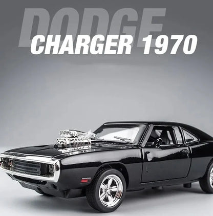 1:32 1970 Charger Alloy Diecast Model Car – Pull-Back Mini Vehicle Toy for Kids & Collectors
