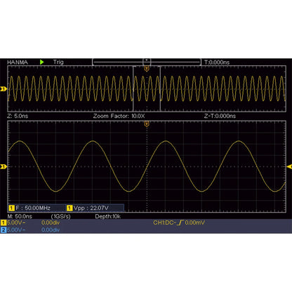 Hanmatek Digital Oscilloscope – 2/4 Channel 110MHz Bandwidth, 1GS/s Sampling Rate, 7'' TFT Display, Desktop Storage Scope