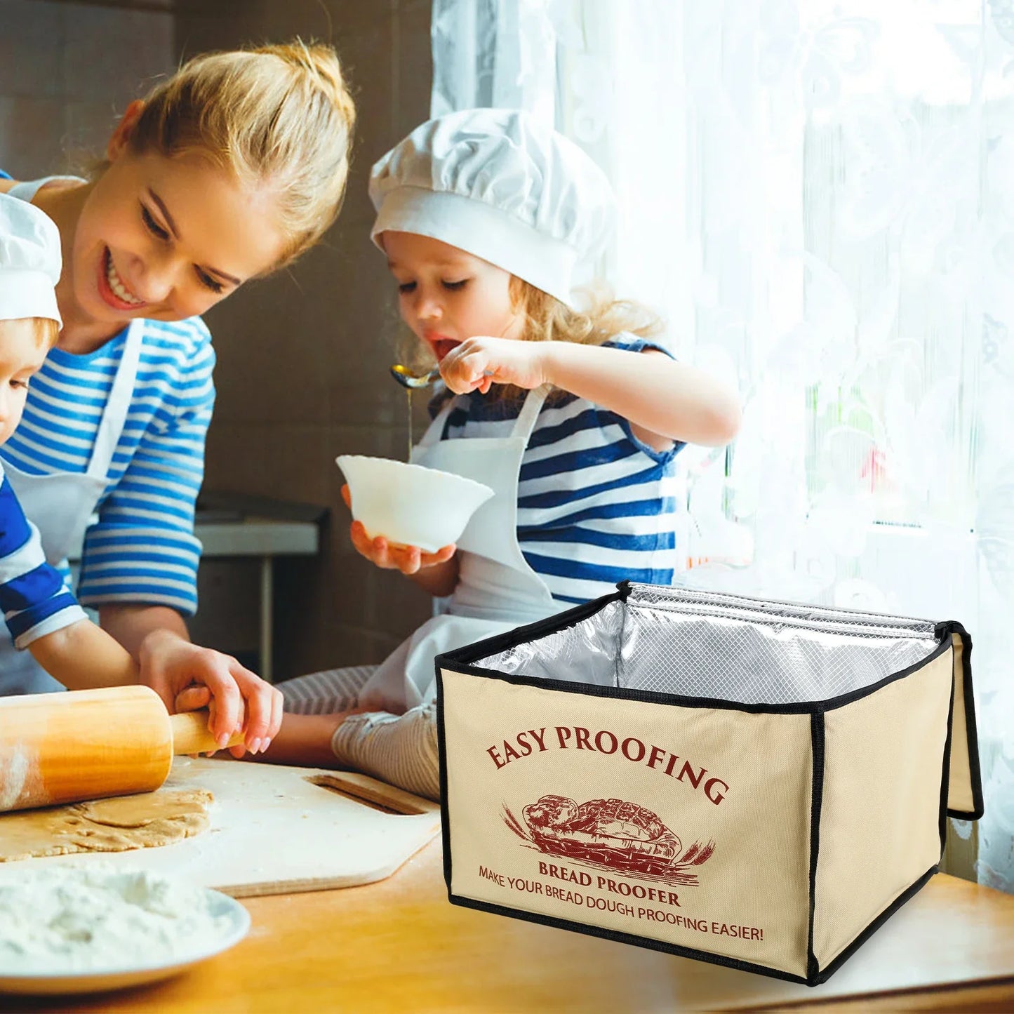 Versatile Dough Proofer with Heater – Temperature-Controlled, Collapsible Dough Proofing Box with Timer for Bread Making