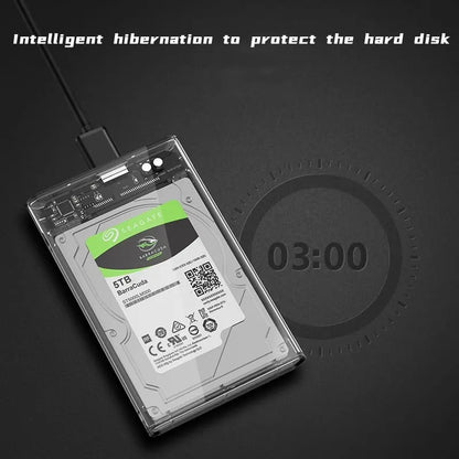 USB 3.0 to SATA III Hard Disk Case: 2.5 Inch HDD SSD Shell External Enclosure - Portable Hard Drive Box for Enhanced Storage and Protection