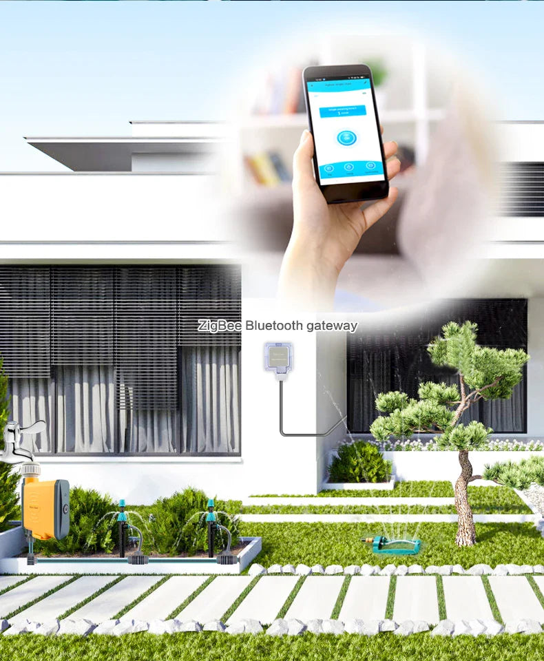 Rain Seer Tuya Zigbee Garden Watering Timer – WiFi Irrigation System with Mobile Remote Control