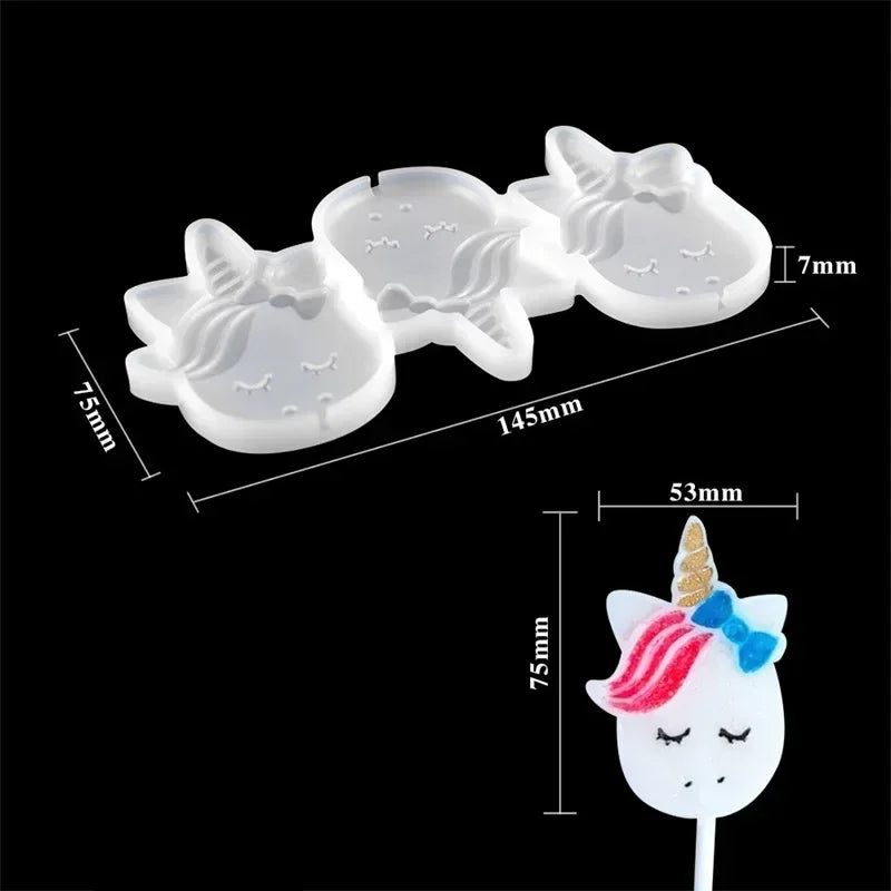 Halloween & Christmas Silicone Lollipop Mold – Pumpkin, Ghost & Elk Shape Candy, Chocolate, Cheese & Cake Decorating Tool