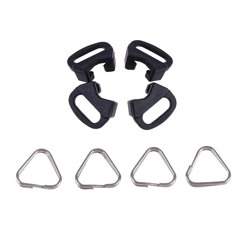 Camera Strap Triangle Split Ring Buckle Set 4Pcs — Belt Hook Replacement for Fujifilm Olympus Pentax