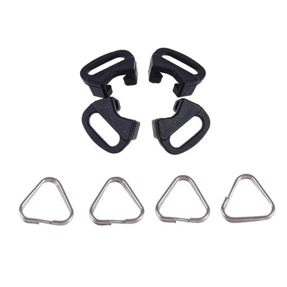 Camera Strap Triangle Split Ring Buckle Set 4Pcs — Belt Hook Replacement for Fujifilm Olympus Pentax