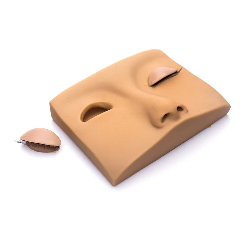 Eyelash Extension Mannequin Head – Practice Makeup Tool with Removable Replacement Eyelids for Training