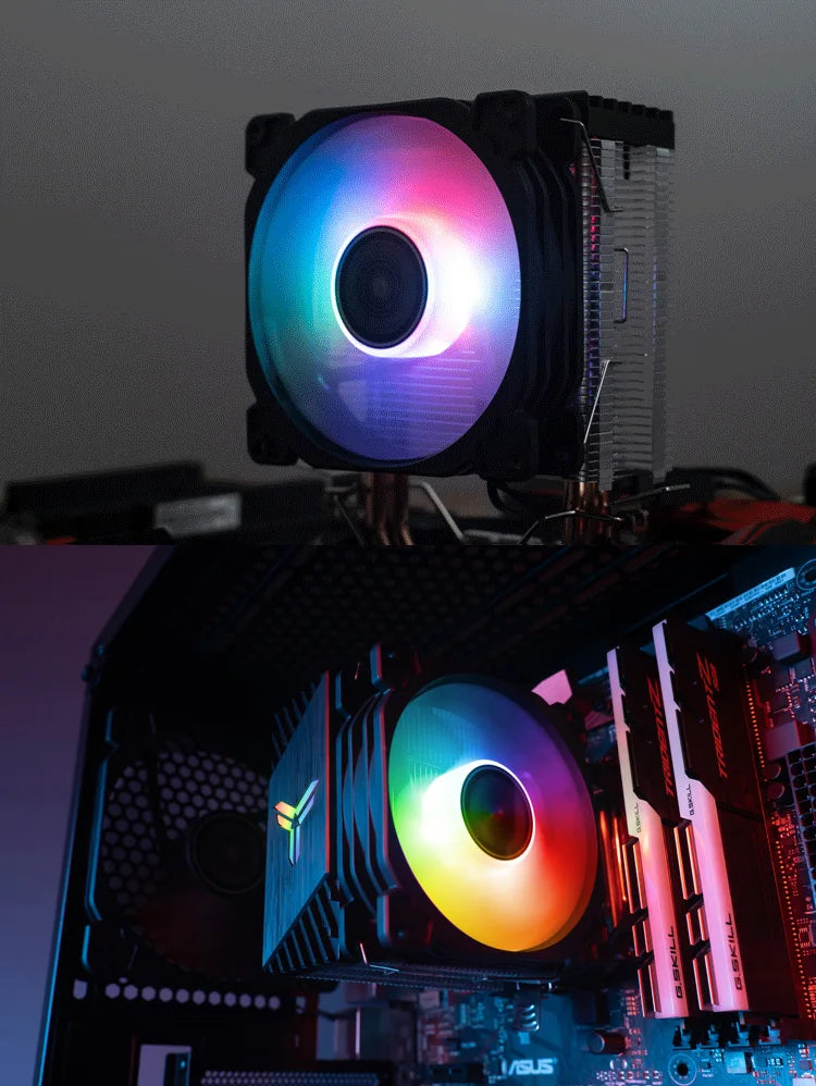 Jonsbo CR1200 CPU Cooler – 2 Heat Pipe Tower with RGB Light & 9cm Fan for Intel & AMD