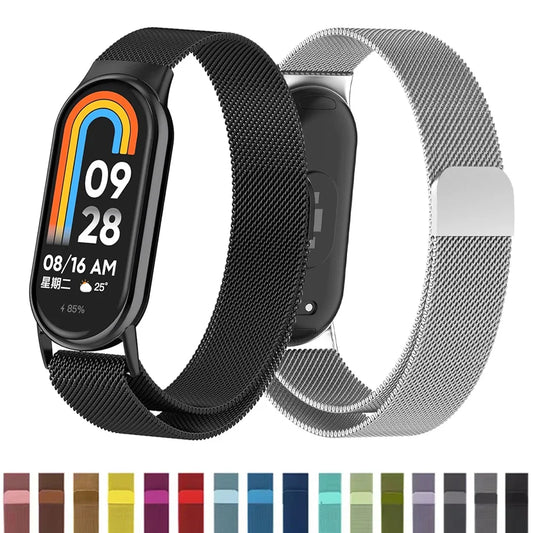 Magnetic Stainless Steel Strap for Xiaomi Mi Band 8 9 – Loop Bracelet Belt Accessory