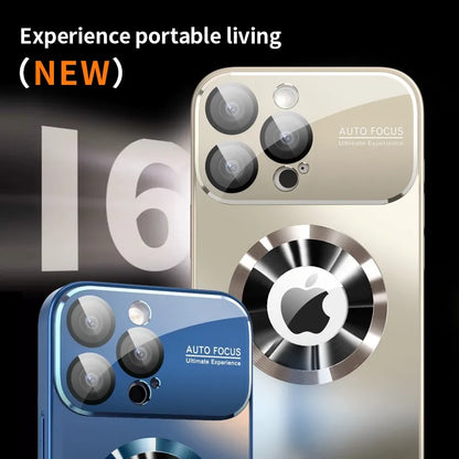 Titanium Metallic Matte iPhone Case - Luxury MagSafe Cover with Camera Lens Protection