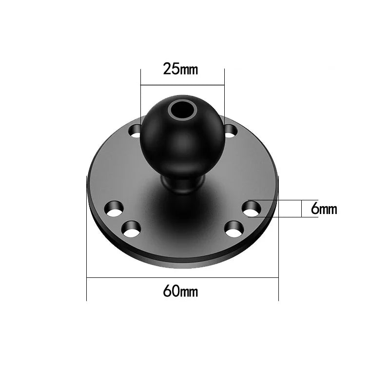 1" Ball Head Adapter Mount for Motorcycle Handlebar – Rearview Mirror Bracket for DJI, GoPro & Insta360 Cameras