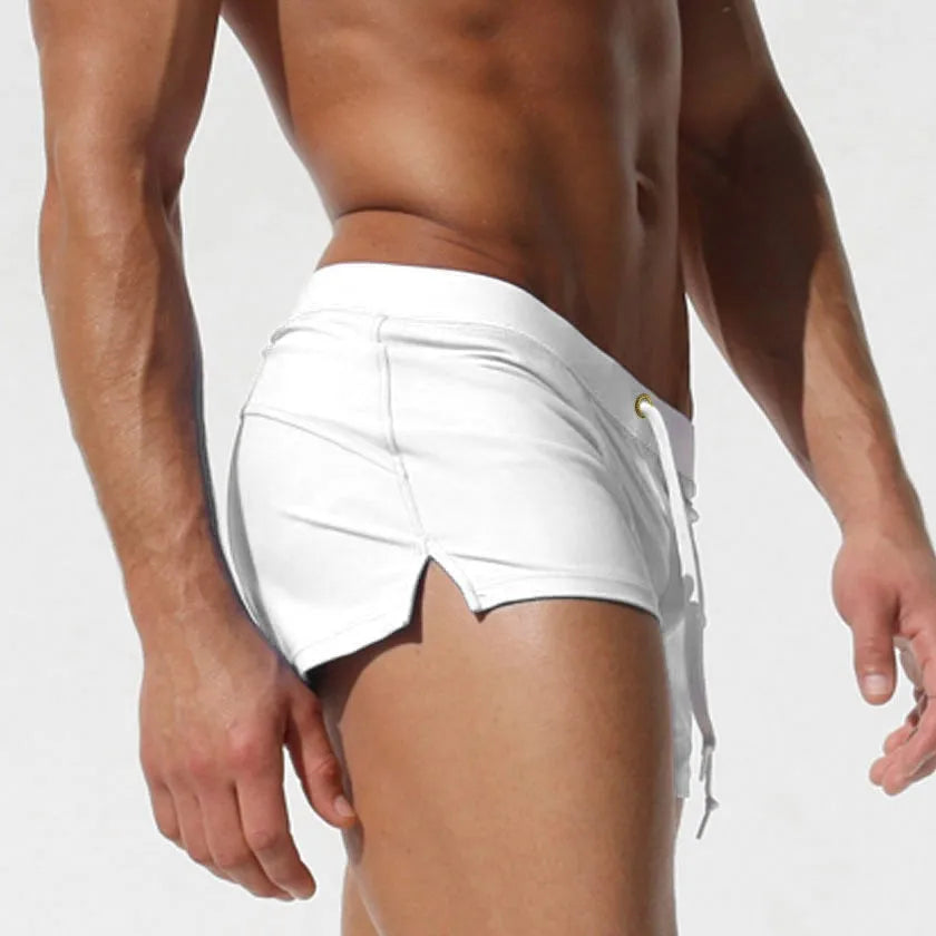 Men’s Quick-Dry Swim Trunks - Back Pocket Beach Boxer Shorts for Summer Swimming