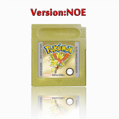 Pokemon GBC Game Cartridge - 16-Bit Video Game Card in Red, Blue, Crystal, Gold, Silver & Yellow Versions