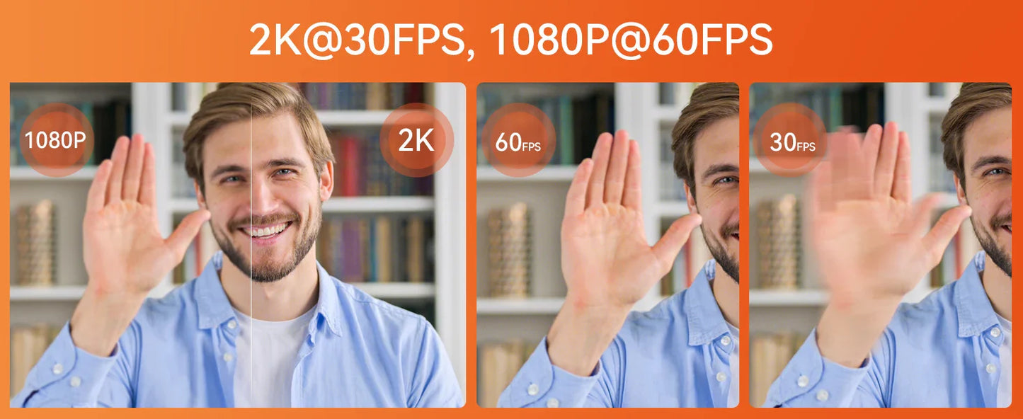 NUROUM V11 2K Webcam with Dual Microphones – 1080P 60fps & 1440P 30fps USB Camera for PC & Laptop