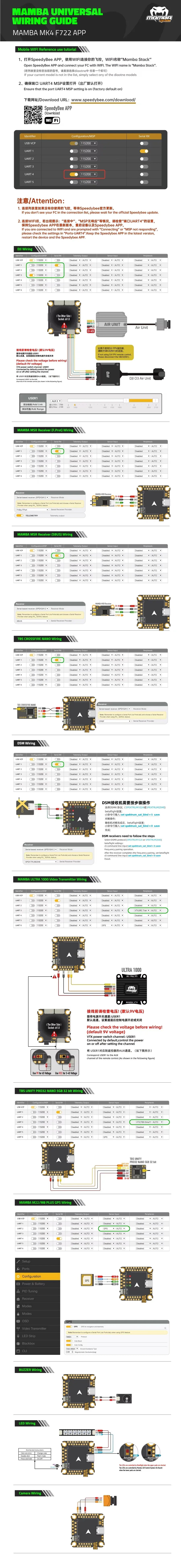 Diatone MAMBA F722 APP MK4 Flight Controller Stack — F7 4-in-1 BLHeli32 45A/55A/65A ESC 6S DShot1200 for FPV Drone