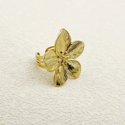 2PC Women's Trendy Stainless Steel Flower Earrings – Fashionable Outdoor Travel & Party Gifts