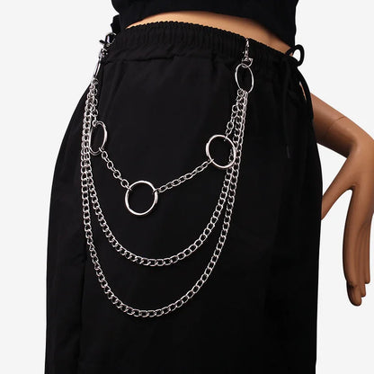 Vintage Metal Tassel Keychain – Long Rock Hipster Pant & Jean Clip Accessory for Women