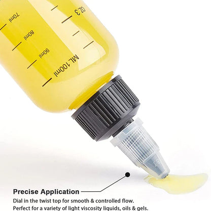 30ml-500ml Empty Hair Dye Bottles — Measured Twist Cap Refillable Squeeze Containers
