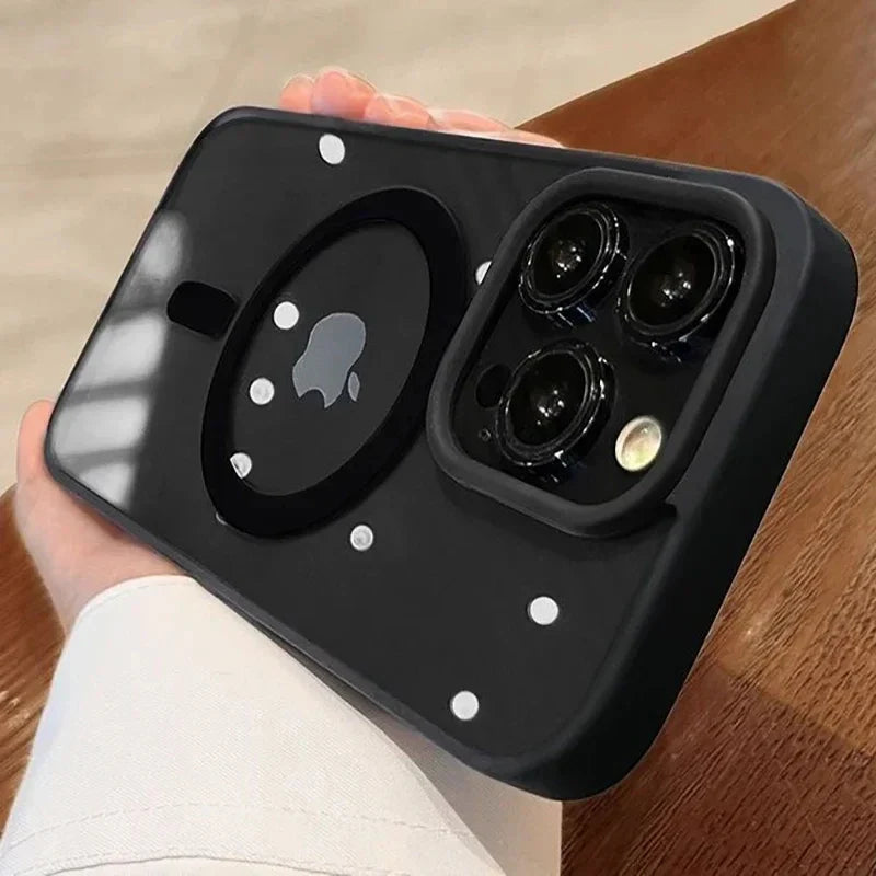 Acrylic Magnetic Clear iPhone Case – Hard Back Cover with MagSafe Wireless Charging, Pink, Fits iPhone 11-16 Pro Max & Plus