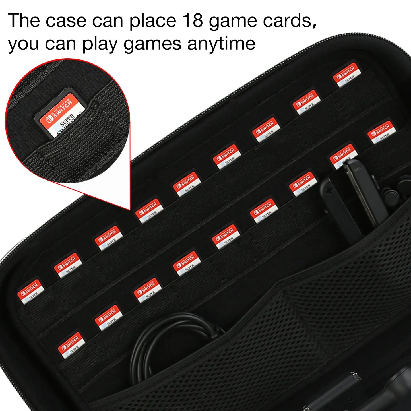 Nintendo Switch Carrying Storage Case - Protective Travel Bag for Switch & Switch OLED Model