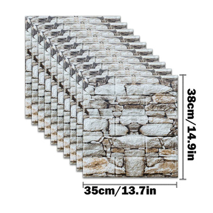 10pcs 3D Foam Wall Stickers – Self-Adhesive Waterproof Peel-and-Stick Brick Wallpaper for Interior Decoration
