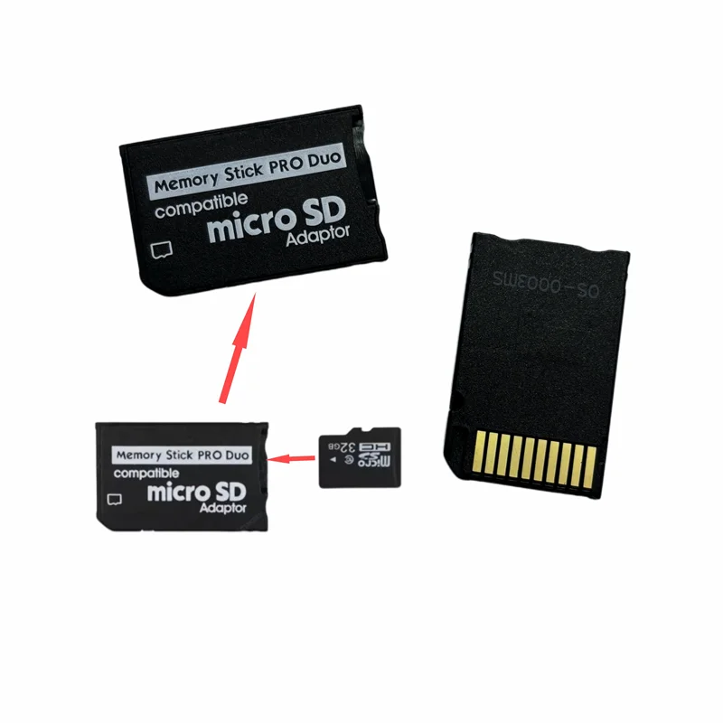 5PCS TF to MS Memory Stick Pro Duo Adapter – Card Reader & SD Converter for Sony PSP 1000/2000/3000 Accessories