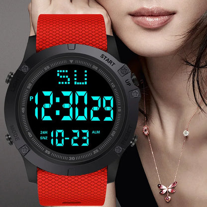 Men's Sport Watch – Multifunction Military Digital Watch, Waterproof, Luminous LED, Big Dial for Kids, Students, and Outdoors