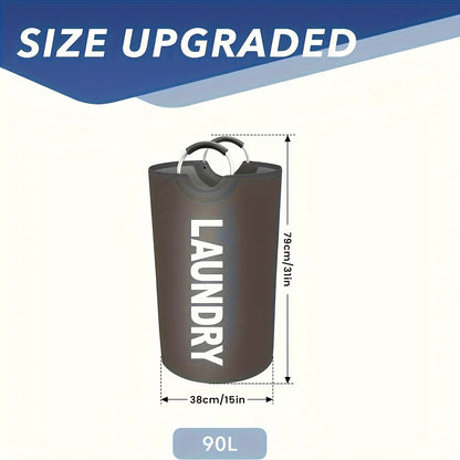 Extra-Large Waterproof Laundry Basket — Foldable with Padded Handle, Multi-Purpose Storage for Bathroom, Laundry Room, Balcony