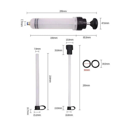 200cc/500cc Fuel Transfer Syringe Pump - Manual Oil & Brake Fluid Extractor