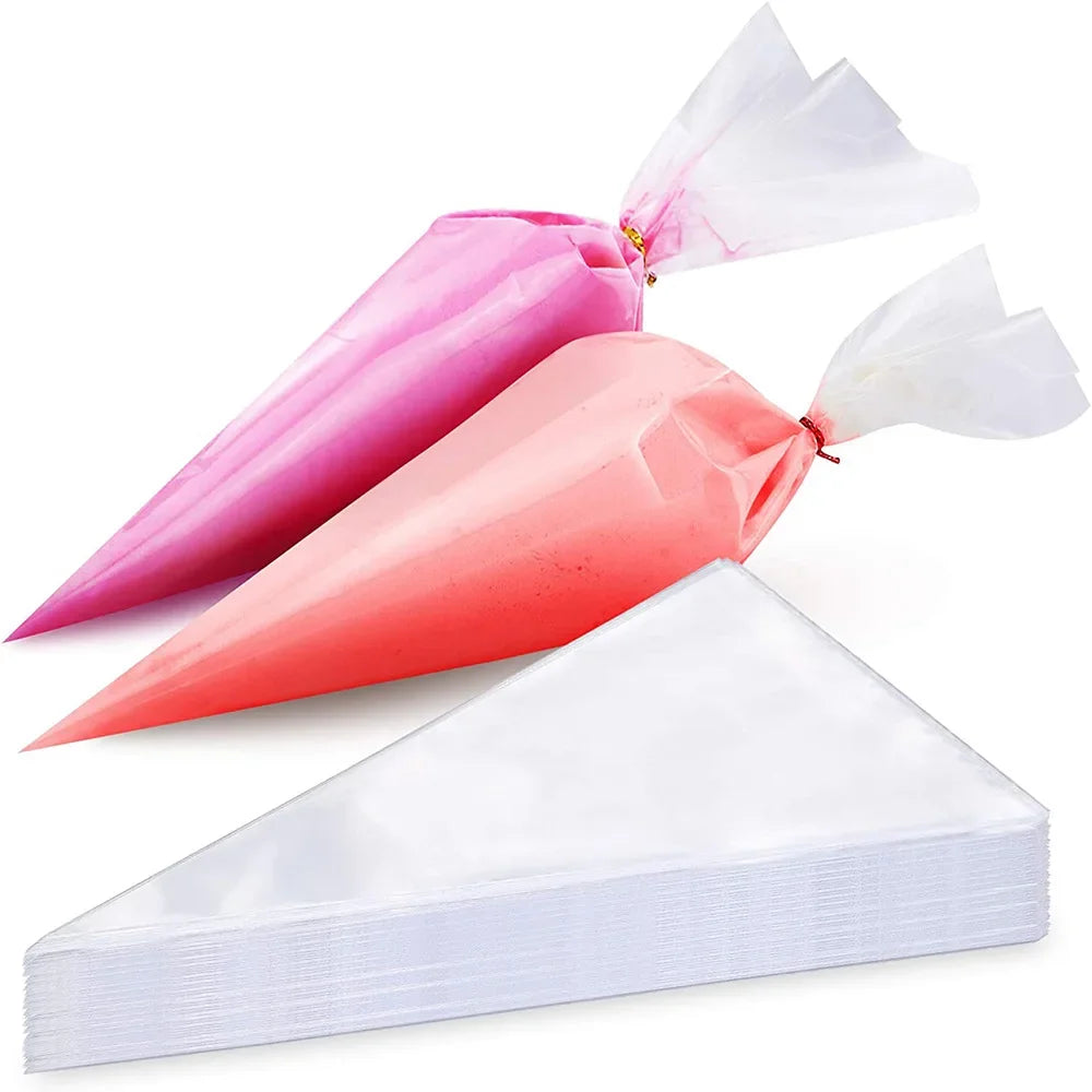 100/50/20pcs Disposable Piping Bags – Pastry Icing Bags for Cake, Cream, and Fondant Decorating Baking Tools