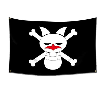 One Piece Pirate Skull Flag – Luffy Straw Hat Pirates Wall Decor & Banner for Kids' Bedroom, Gift