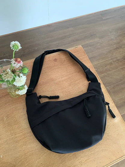 Large Capacity Nylon Crossbody Bag – Casual, Versatile Shoulder Bag for Commuting & Sports, Lightweight Hobo