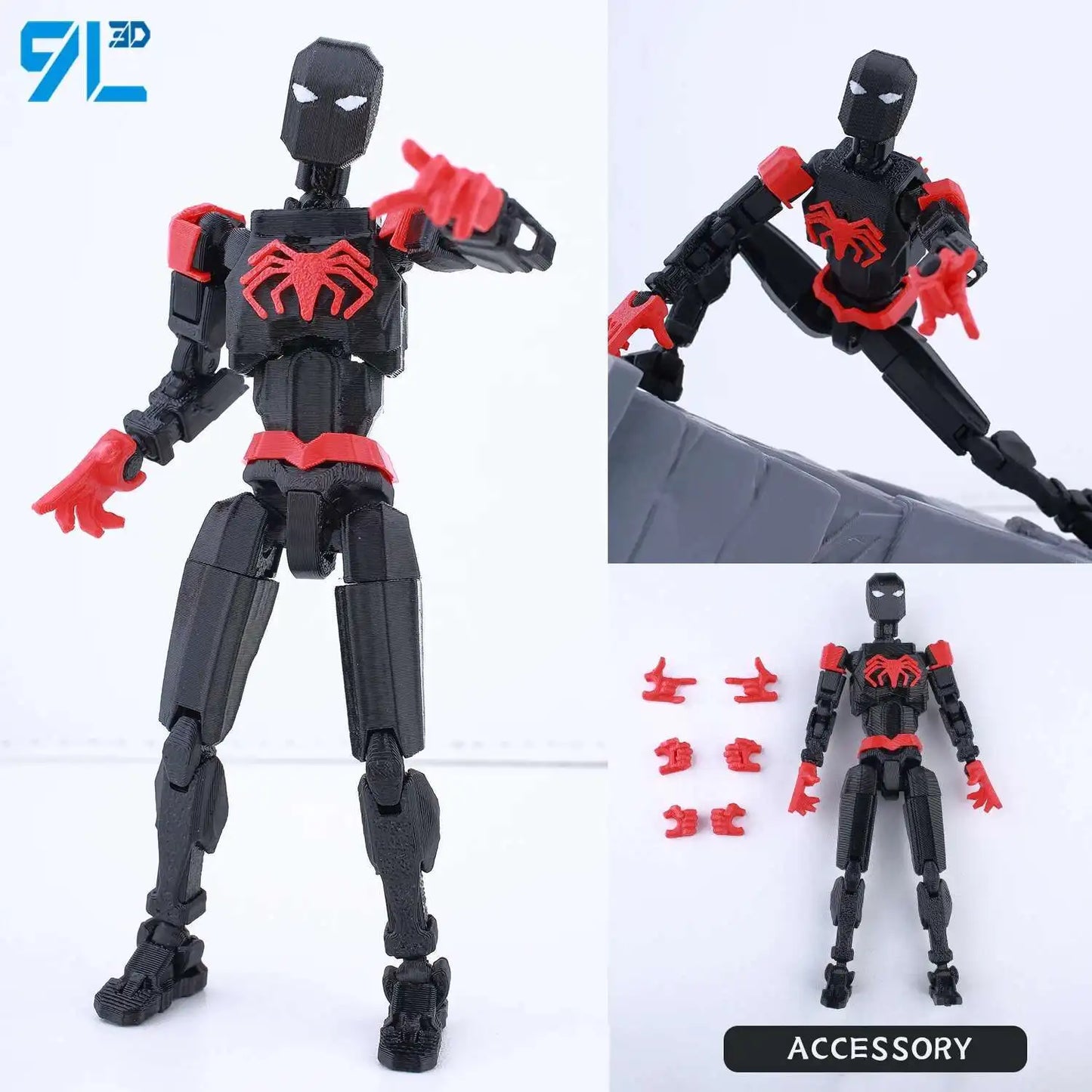 9L3D Lucky13 T13 Action Figures — 3D Printed Deadpool, Wolverine, Batman, Spider-Man & Venom Anime Model Toys, Collectible Gift