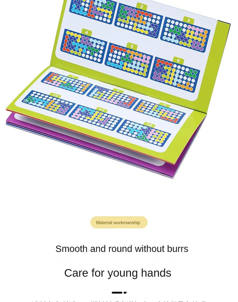 120 Challenges 3D IQ Puzzle Game – Classic Pyramid Logic Board for Kids, Montessori Bead Brain Teaser