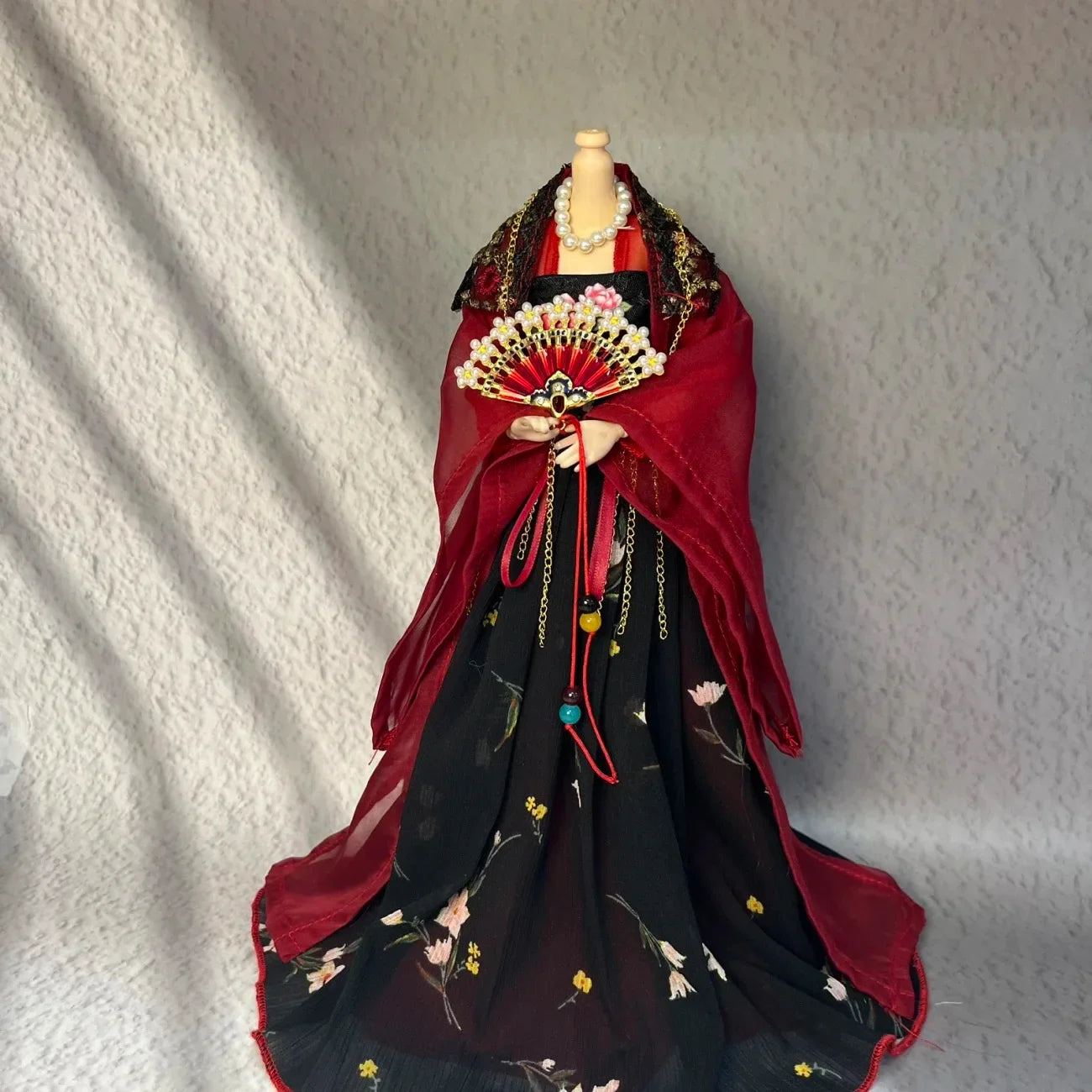 30cm 1/6 Scale Female Soldier Doll Outfit – Ancient Style Hanfu Cloak Suit for 12-Inch Action Figures, Toy Gift