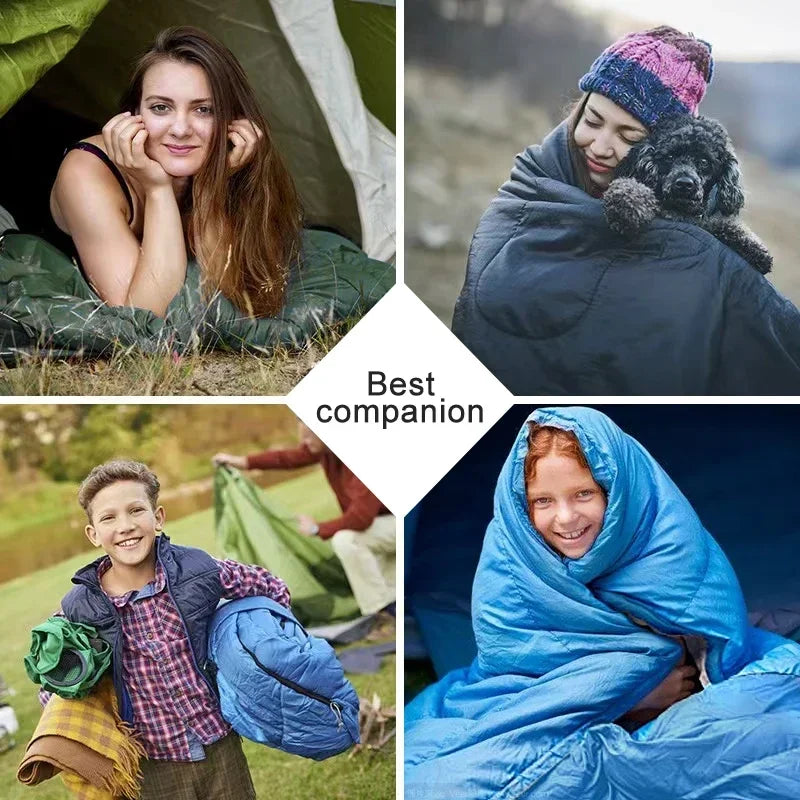 Ultralight Camping Sleeping Bag - Waterproof, 4-Season Warm Envelope for Backpacking, Outdoor Traveling & Hiking