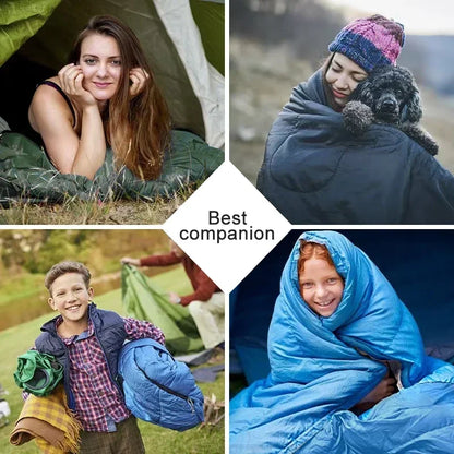 Ultralight Camping Sleeping Bag - Waterproof, 4-Season Warm Envelope for Backpacking, Outdoor Traveling & Hiking