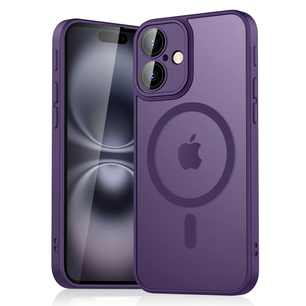 Luxury Magnetic Matte Translucent Armor Case - Shockproof MagSafe Cover for iPhone 11-16 with Wireless Charging Support