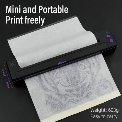 P19 Tattoo Transfer Wireless Stencil Printer – Automatic Fast Printing Portable Device for Small Businesses