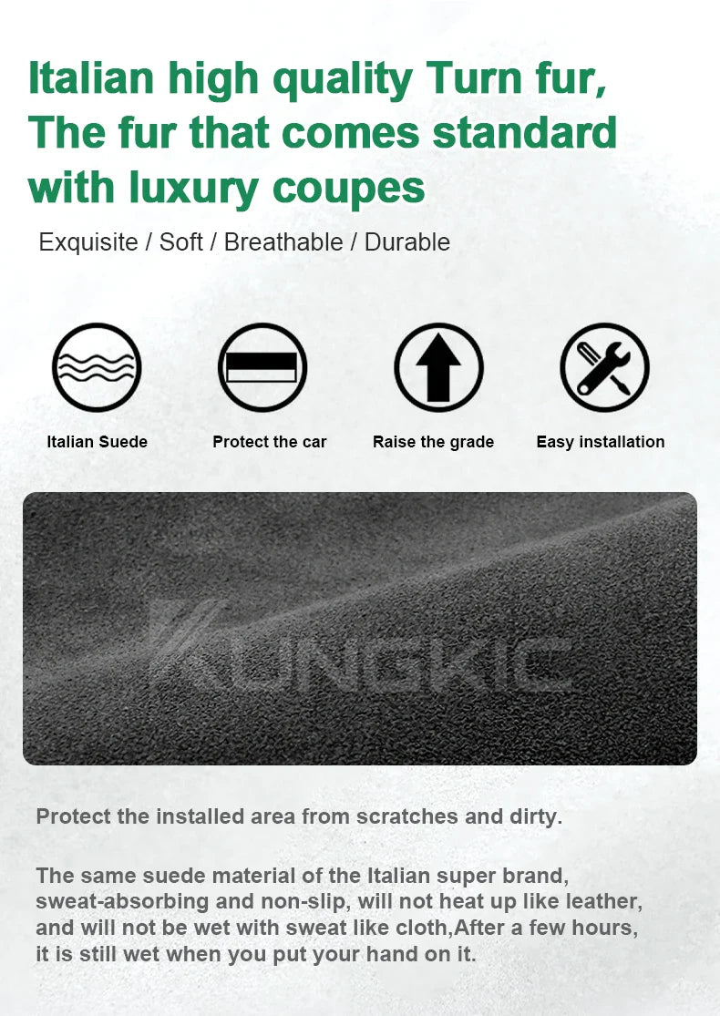 KUNGKIC Italian Top Suede Reading Light Frame Trim Stickers for Tesla Model 3 Highland 2024+ – Car Interior Decor Accessories