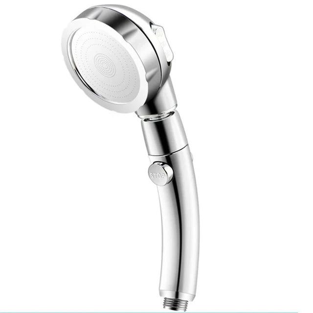 360° Rotating Handheld Shower Head – 3 Spray Modes with ON/OFF Pause Switch & Adjustable Water-Saving Design