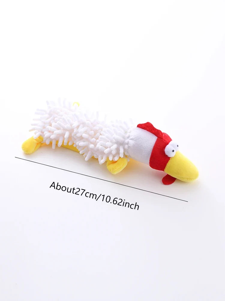 Plush Squeaky Dog Toy - Frog and Hippo Chew Toy for Teething and Teeth Cleaning
