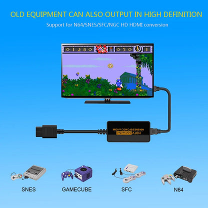 Mosel SC64 HDMI Video Converter – Compatible with SFC, Super Famicom, Nintendo NGC, N64, SNES Game Consoles
