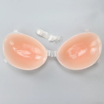 Silicone Invisible Push-Up Bra – Backless Strapless Breast Enhancer, Sticky Adhesive for Women, Perfect for Wedding & Bikini