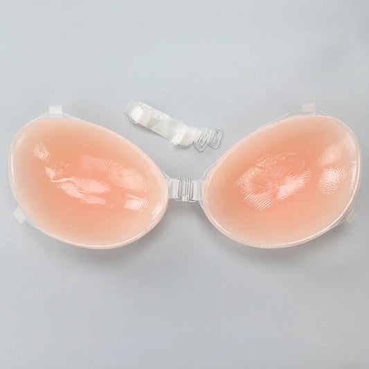 Silicone Invisible Push-Up Bra – Backless Strapless Breast Enhancer, Sticky Adhesive for Women, Perfect for Wedding & Bikini